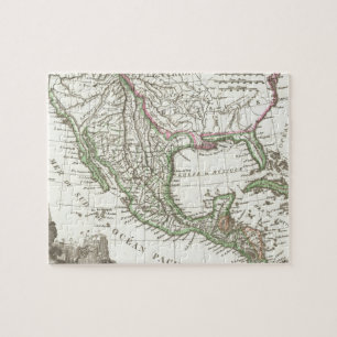 Quebra-cabeça Mapa do vintage dos territórios de Texas e de