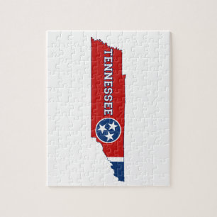 Quebra-cabeça Mapa e Sinalizador do Estado do Tennessee