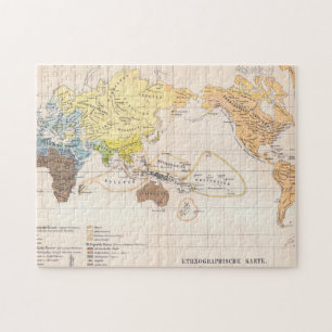 Quebra-cabeça Mapa etnográfico do mundo