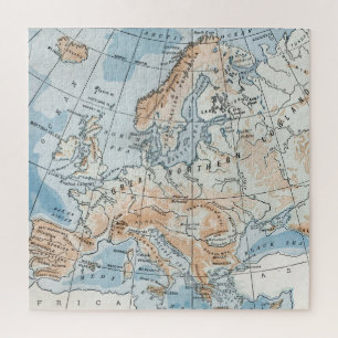 Quebra-cabeça Mapa Físico da Europa (1916)