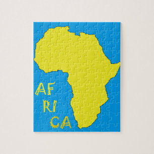 Quebra-cabeça Mapa Funky Yellow Africa