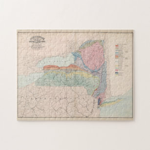 Quebra-cabeça Mapa Geológico de Vintage do Estado de Nova York (