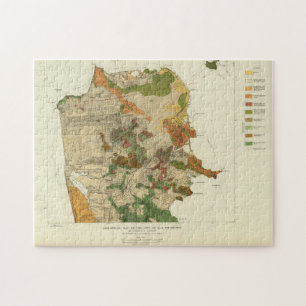 Quebra-cabeça Mapa Geológico de Vintage São Francisco (1908)