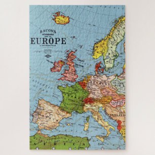 Quebra-cabeça Mapa Geral do Século 20 da Vintage Europa