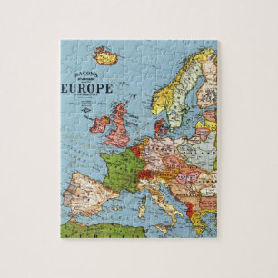 Quebra-cabeça Mapa Geral do Século 20 da Vintage Europa
