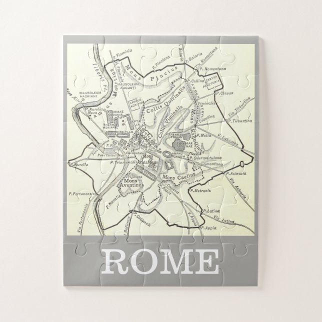 Quebra-cabeça Mapa histórico da cidade de Roma (Vertical)