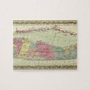 Quebra-cabeça Mapa histórico de viajantes de Long Island entre 1