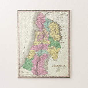 Quebra-cabeça Mapa Histórico do Estado da Palestina de 1827