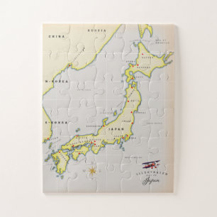 Quebra-cabeça Mapa ilustrado do Japão