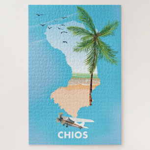 Quebra-cabeça Mapa ilustrado piscina de Chios