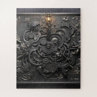 Quebra-cabeça Mapa Mecânico Steampunk