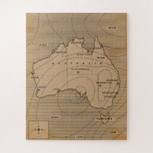 Quebra-cabeça Mapa meteorológico antigo da Austrália