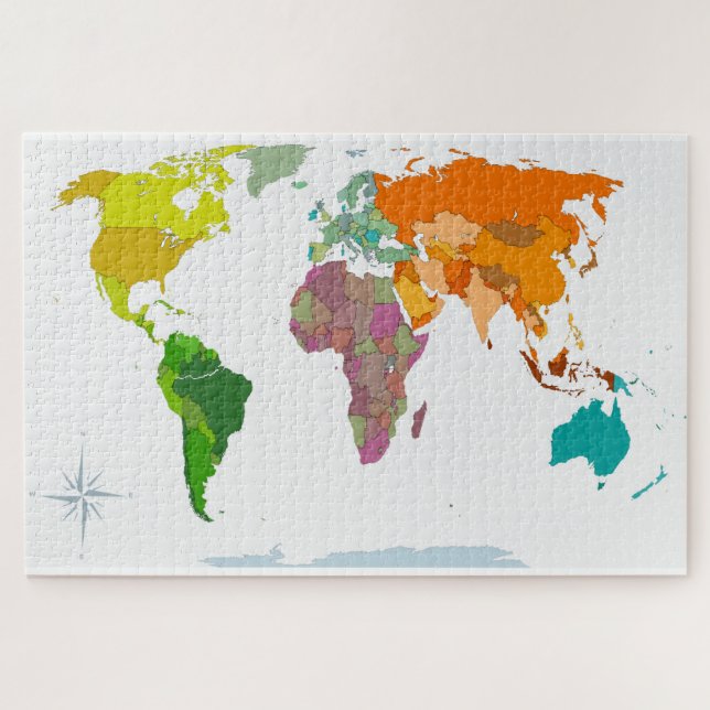 Quebra-cabeça Mapa Mundial  (Horizontal)