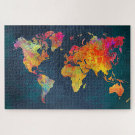Quebra-cabeça mapa mundial, 40,6 cm x 50,8 cm, 520 peças, quebra