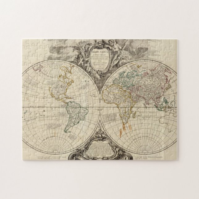 Quebra-cabeça Mapa Mundial 8 (Horizontal)