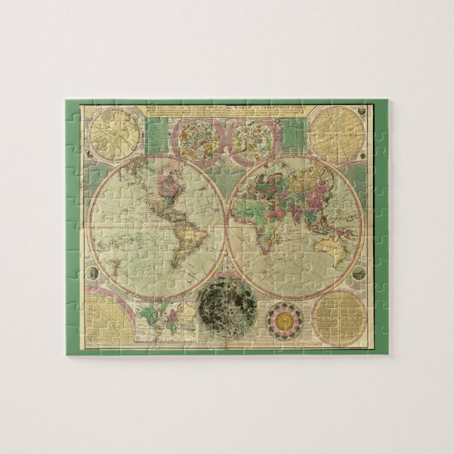 Quebra-cabeça Mapa mundial antigo de Carington Bowles, cerca de  (Horizontal)