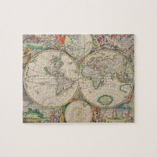 Quebra-cabeça Mapa Mundial Antiquado