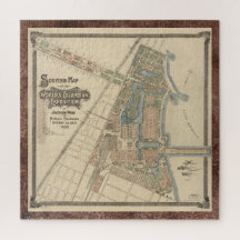 Mapa Mundial do Souvenir Fair Chicago, 1893