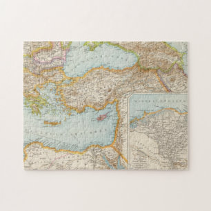 Quebra-cabeça Mapa Oriental do Mediterrâneo