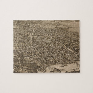 Quebra-cabeça Mapa pictórico do vintage de Knoxville (1886)