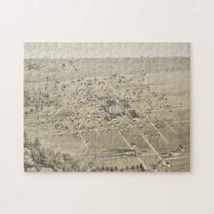 Quebra-cabeça Mapa pictórico do vintage de McKinney Texas (1876