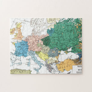 Quebra-cabeça Mapa racial de Europa