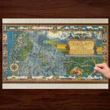 Mapa Restaurado do Vintage 1932 Oregon Trail