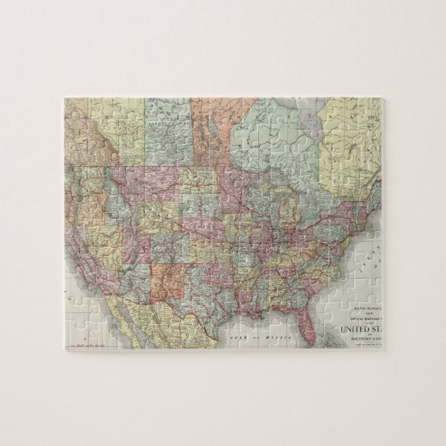 Quebra-cabeça Mapa rodoviário antigo dos estados unidos da améri (Horizontal)