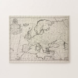 Quebra-cabeça Mapa Vintage da Europa (1700)