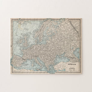 Quebra-cabeça Mapa Vintage da Europa (1893)
