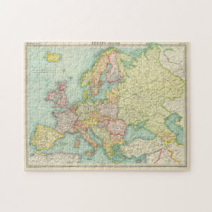 Quebra-cabeça Mapa Vintage da Europa (1922)
