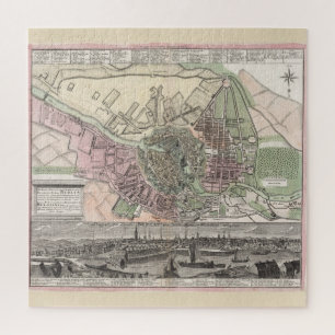 Quebra-cabeça Mapa Vintage de Berlim Alemanha (1716)