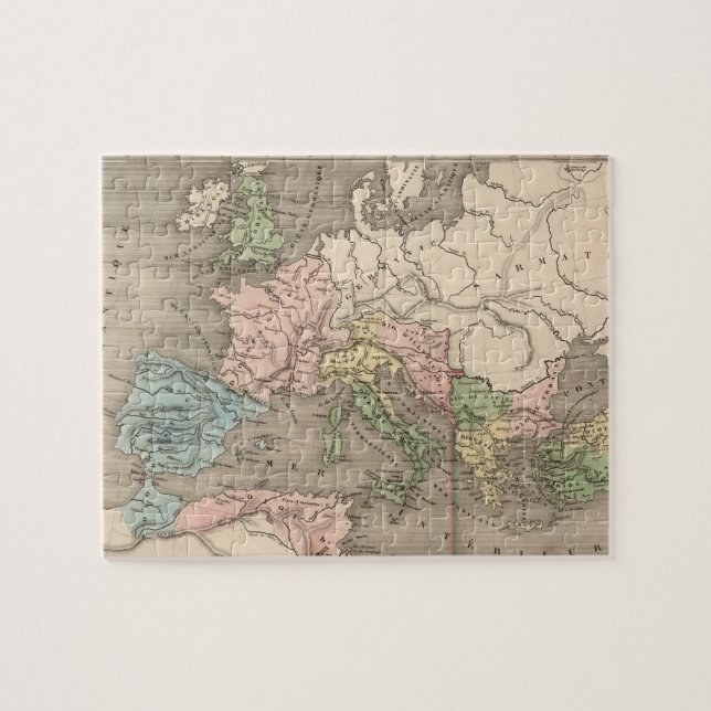 Quebra-cabeça Mapa Vintage do Império Romano (1838) (Horizontal)