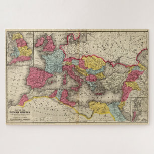 Quebra-cabeça Mapa Vintage do Império Romano (1875)