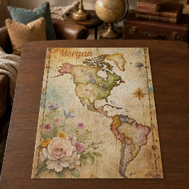 Quebra-cabeça Mapa Vintage Personalizado
