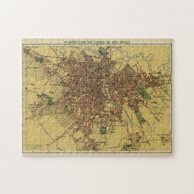 Quebra-cabeça Mapa vitícola de São Paulo (1913) (Horizontal)
