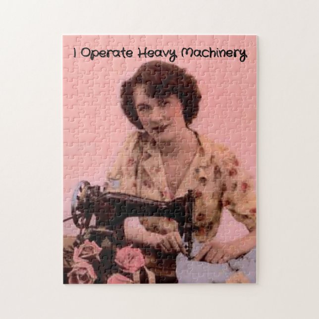 Quebra-cabeça Máquina de costura por safra que funciona com máqu (Vertical)