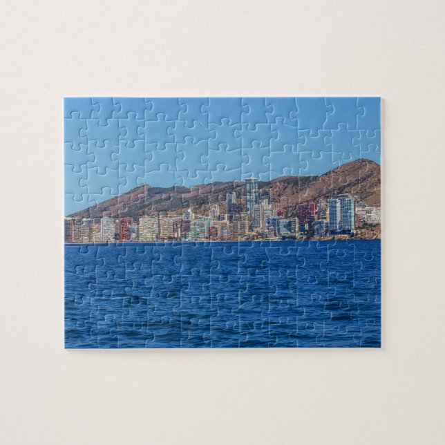 Quebra-cabeça Mar de Benidorm, de espanha e cidade (Horizontal)