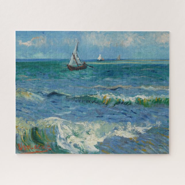 Quebra-cabeça Mar em Les Saintes Maries de la Mer | Van Gogh (Horizontal)