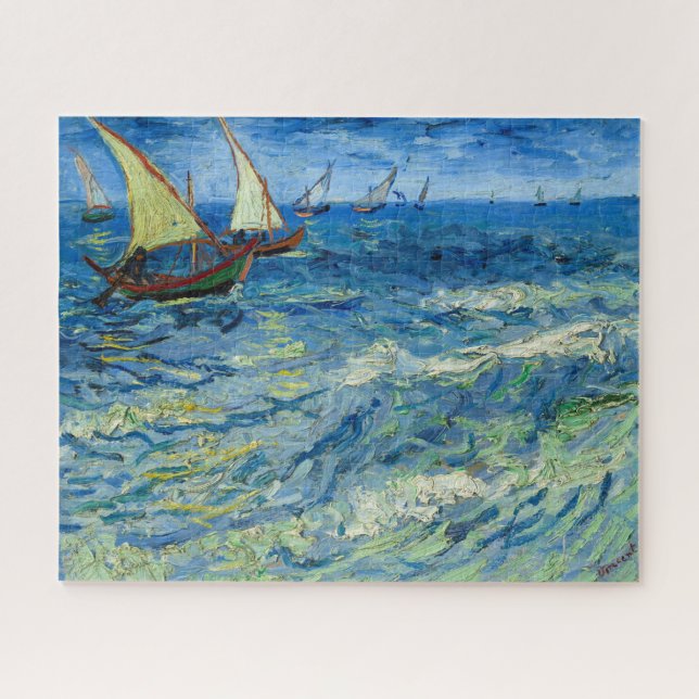 Quebra-cabeça Mar em Saintes-Maries por Vincent van Gogh (Horizontal)