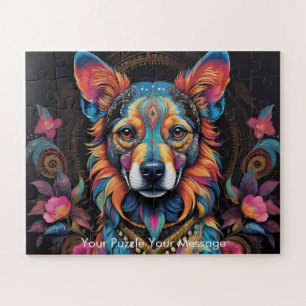 Quebra-cabeça Márabe boêmico majestade o cão pintado