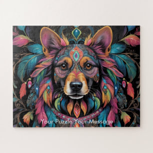 Quebra-cabeça Márabe boêmico majestade o cão pintado