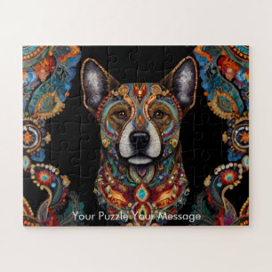 Quebra-cabeça Márabe boêmico majestade o cão pintado