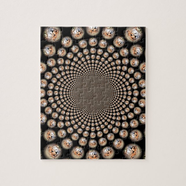 Quebra-cabeça Marcas de Rasgos Chita Ameaçadas (Vertical)