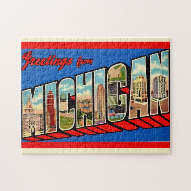 Quebra-cabeça Marcos Históricos de Michigan 11x14 (Horizontal)