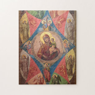Quebra-cabeça Maria, Jesus e Anjos