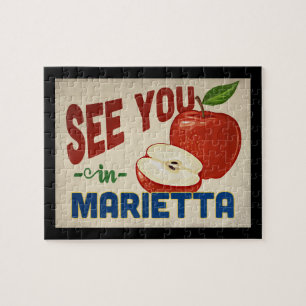 Quebra-cabeça Marietta Georgia Apple - Viagens vintage