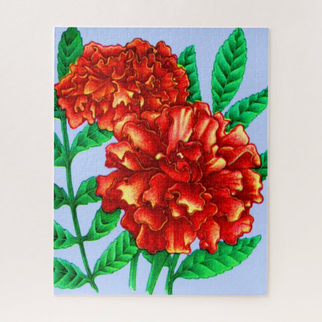 Quebra-cabeça Marigolds africanos (Vertical)