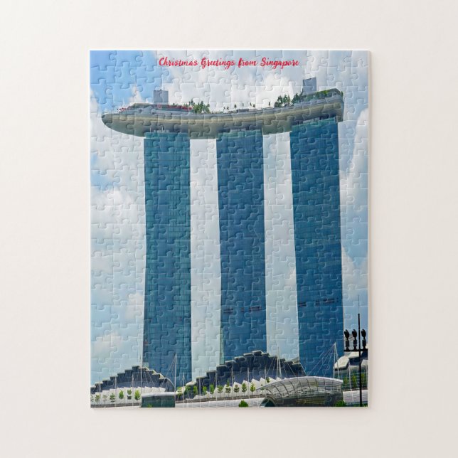 Quebra-cabeça Marina Bay Sands Singapura. (Vertical)