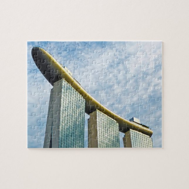Quebra-cabeça Marina Bay Sands Singapura. (Horizontal)